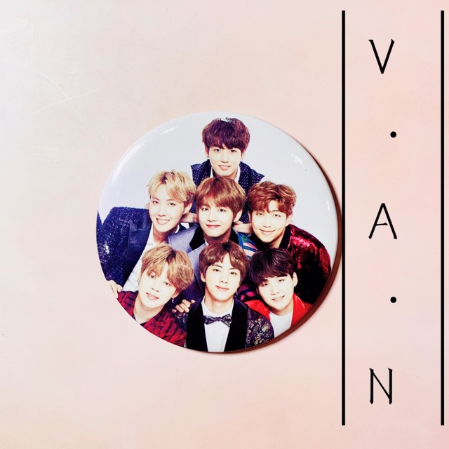 BTS gương mini tròn 1 mặt mẫu nhóm nhạc Nam 8cm