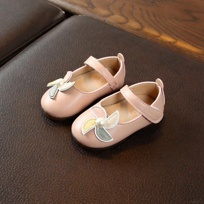 ♕ babyme ღ Baby Girl Anti-Slip Casual Walking Shoes Pearl Sneakers