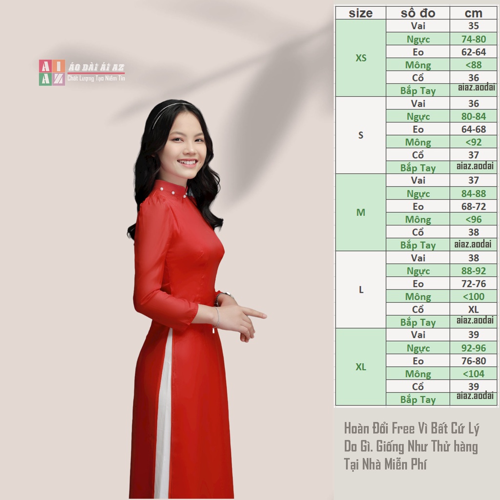 Áo Dài Cách Tân Nữ 4 Tà Vai Bồng Tơ Óng AD16