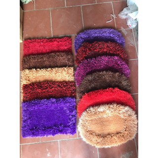 2 CHIẾC THẢM LAU CHÂN KIM TUYẾN KT:40*60