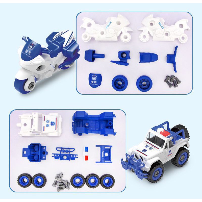 Đồ Chơi Lắp Ghép Xe Cảnh Sát  Bộ Đồ Chơi Thông Minh Giúp Trẻ Tư Duy Sáng Tạo Phát Triển Trí Tuệ  Sóc_toyst