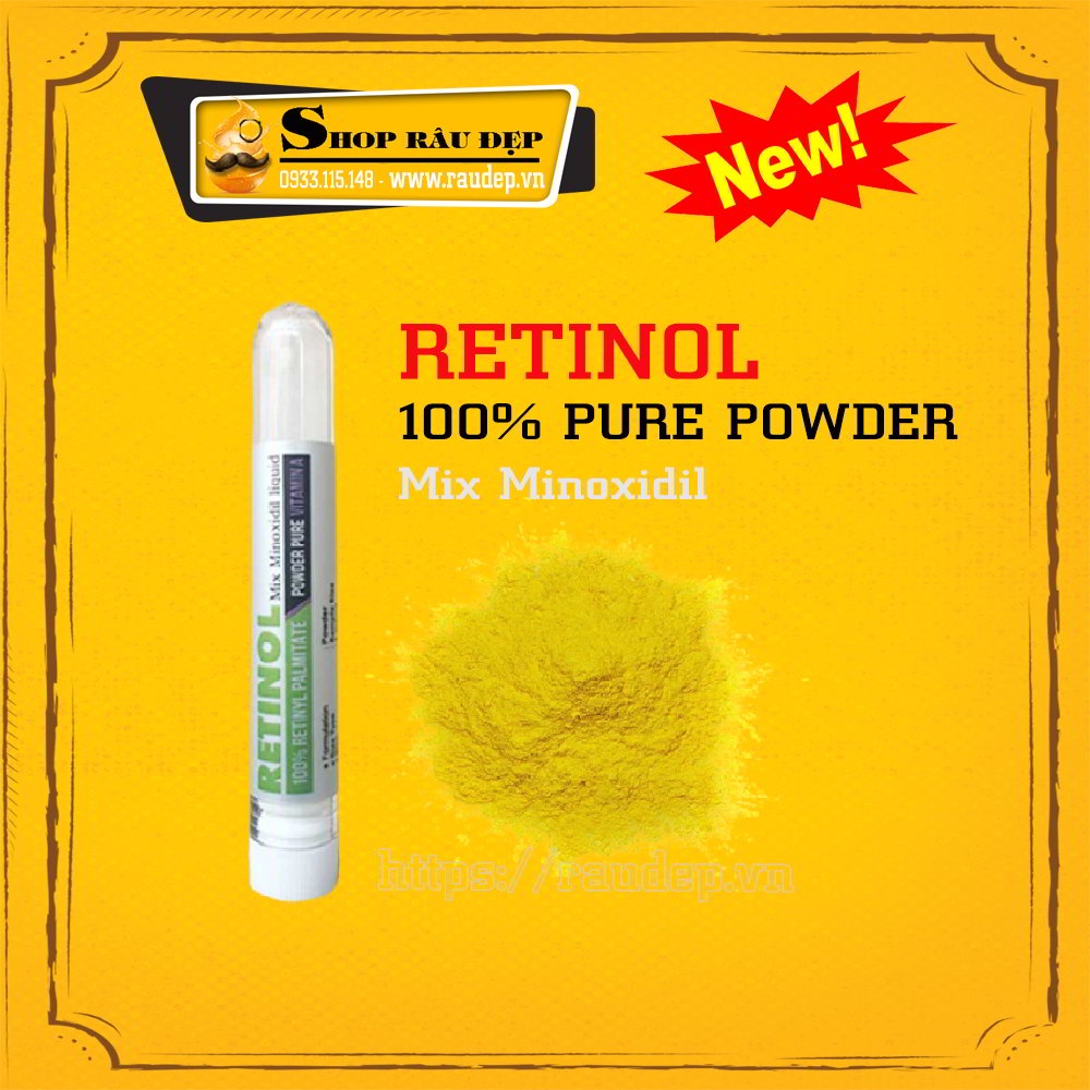 Retinol Mix Minoxidil Hổ Trợ Mọc Râu, Tóc