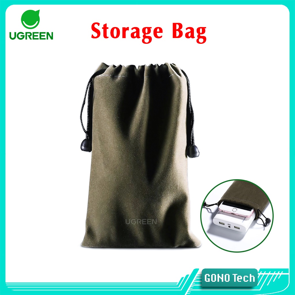 Túi Ugreen đựng phụ kiện cáp sạc pin dự phòng tai nghe điện thoại ổ cứng | UGREEN Velvet Bag Storage Pouch 20319