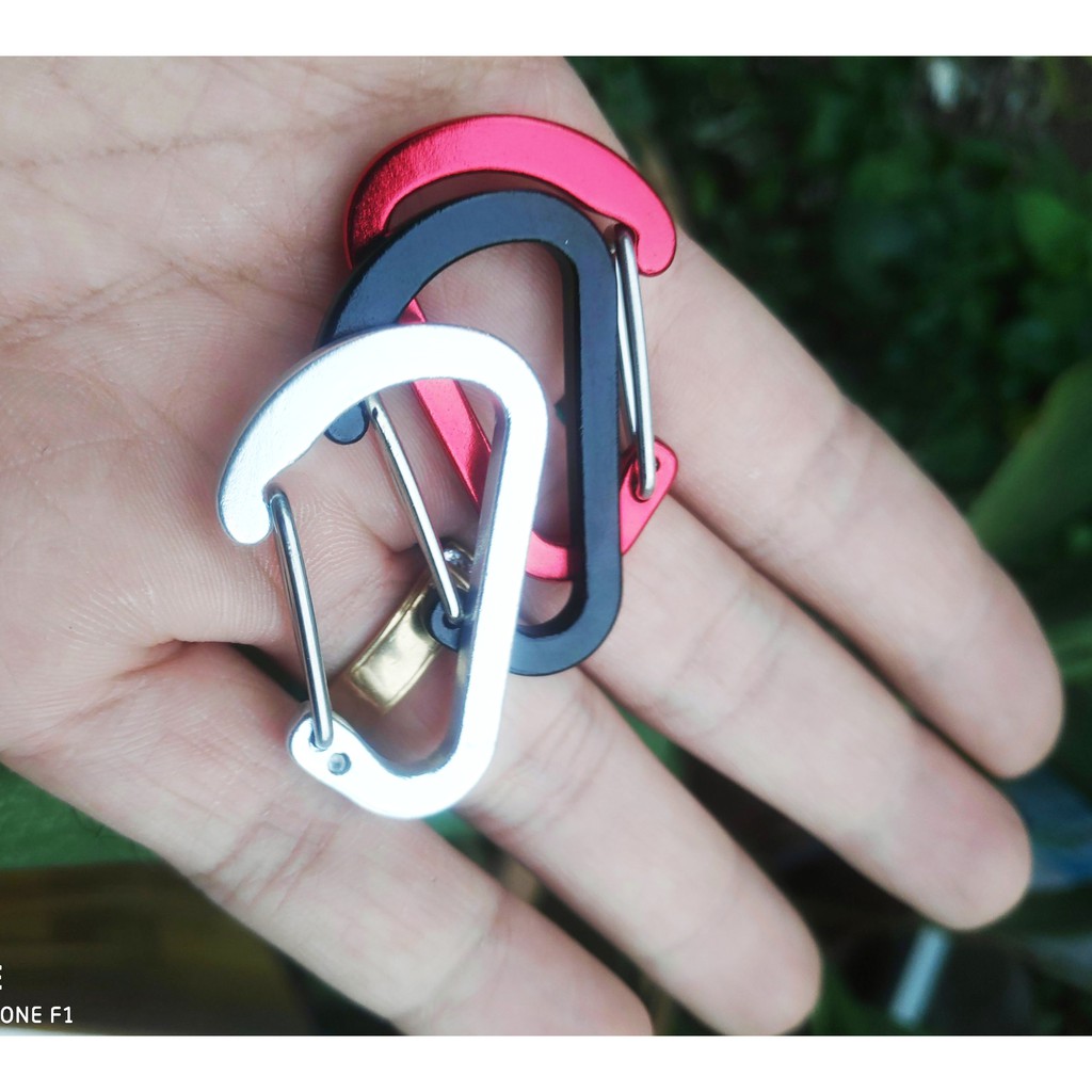 Móc Khoá D 4cm Bản Nhôm Đặc Siêu Cứng Khoá siêu Bền