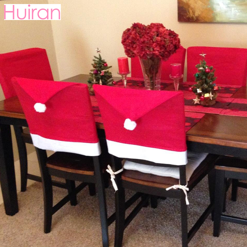 Áo Bọc Lưng Ghế Hình Nón Ông Già Nô En Dùng Trang Trí Giáng Sinh