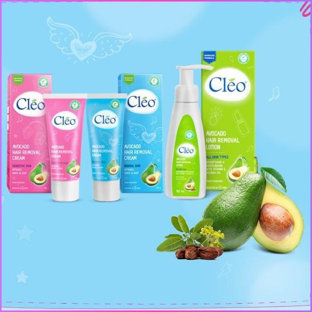 Kem tẩy lông Cleo Avocado 50g dành cho da thường và da nhạy cảm