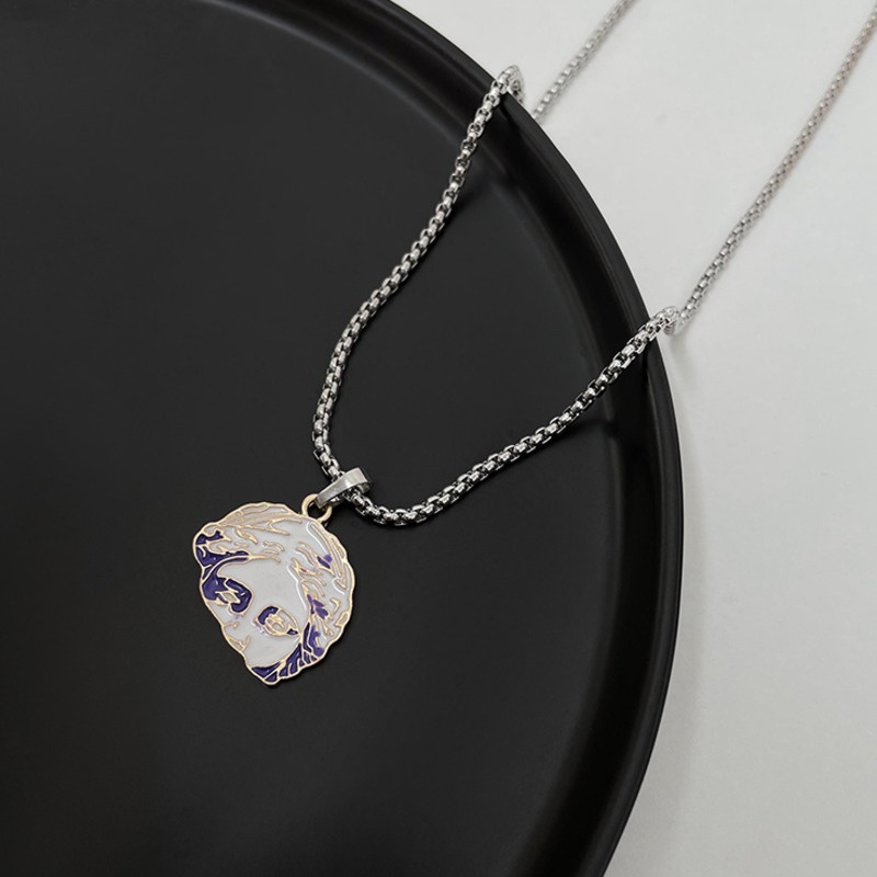 ✨✨Vòng cổ Hình Đầu Người Phong Cách hip hop Âu Mỹ Đơn Giản Thời Trang Cho Nam Và Nữ