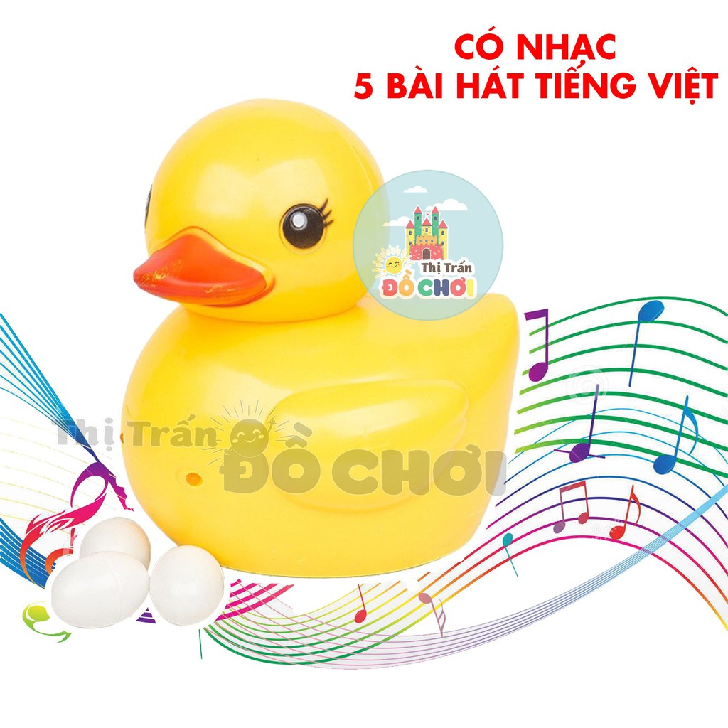 Đồ chơi vịt đẻ trứng dùng pin có nhạc Việt HT7863 - Thị trấn đồ chơi