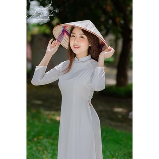 Áo Dài Trắng Trơn Học Sinh , áo 4 tà thướt tha kín đáo vải co giãn nhẹ mặc dễ chịu thoải mái