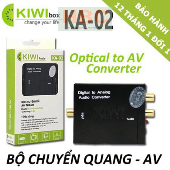 Bộ chuyển đổi âm thanh optical audio Kiwi KA–02 | Bộ chuyển quang tiếng to chính hãng Kiwibox chất lượng cao