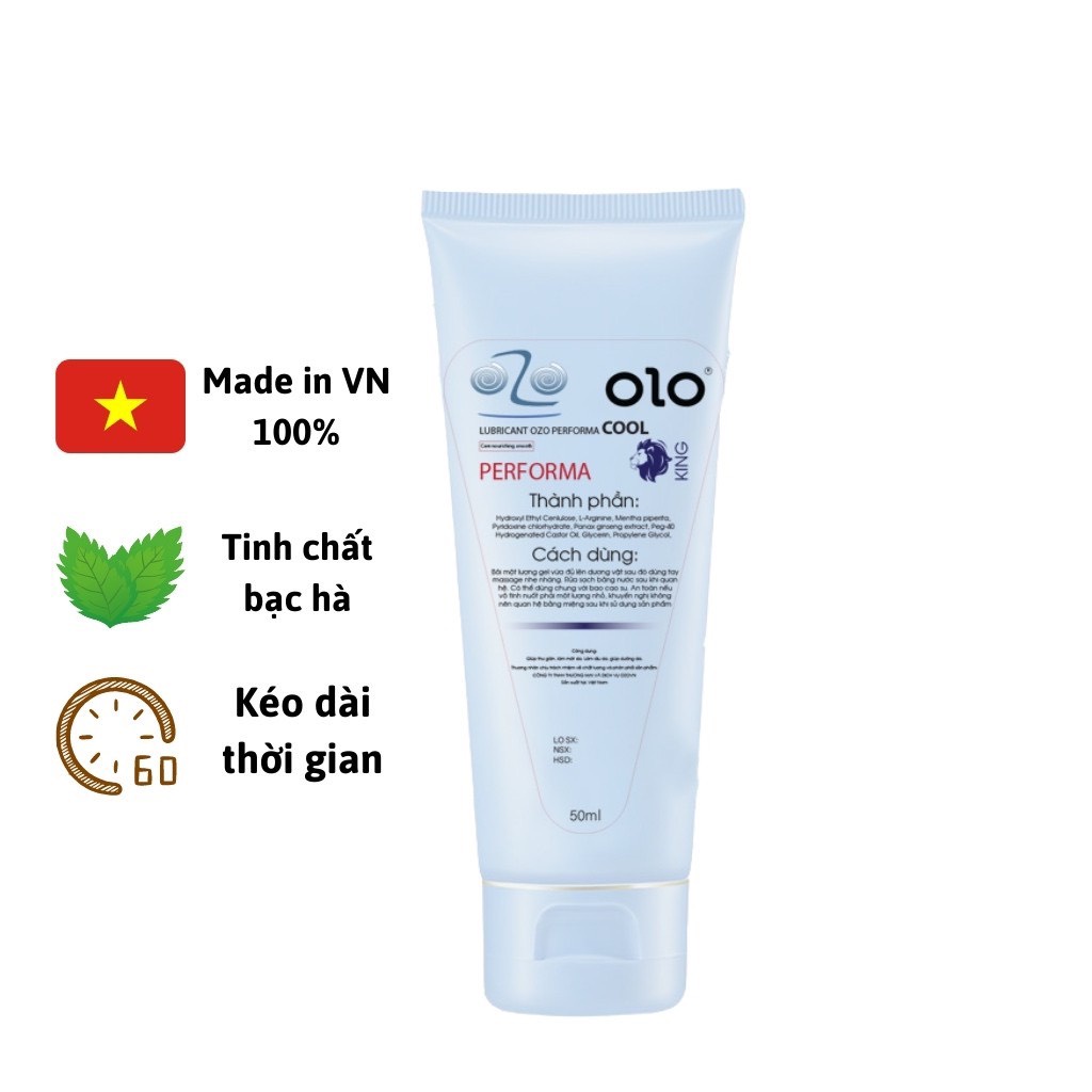 Gel bôi trơn Lubricant OZO performa cool - 50ml