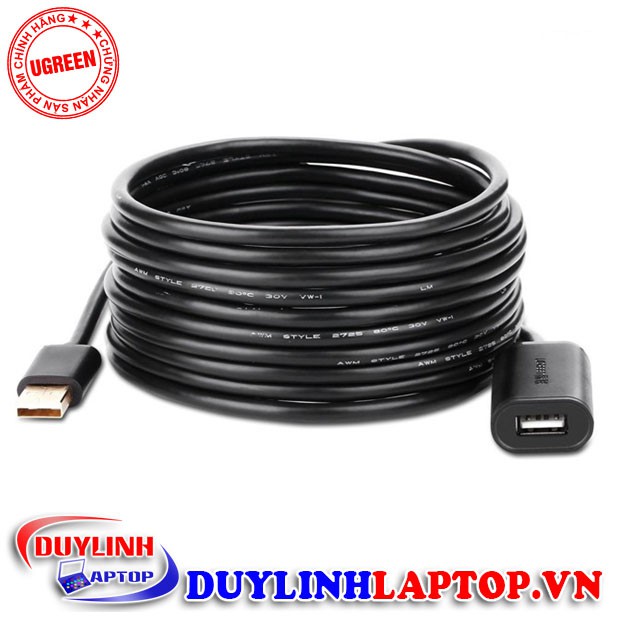 Cáp nối dài USB 2.0 dài 5m có IC khuếch đại chính hãng UGREEN 10319 - Cáp nối dài USB 2.0 chất lượng cao