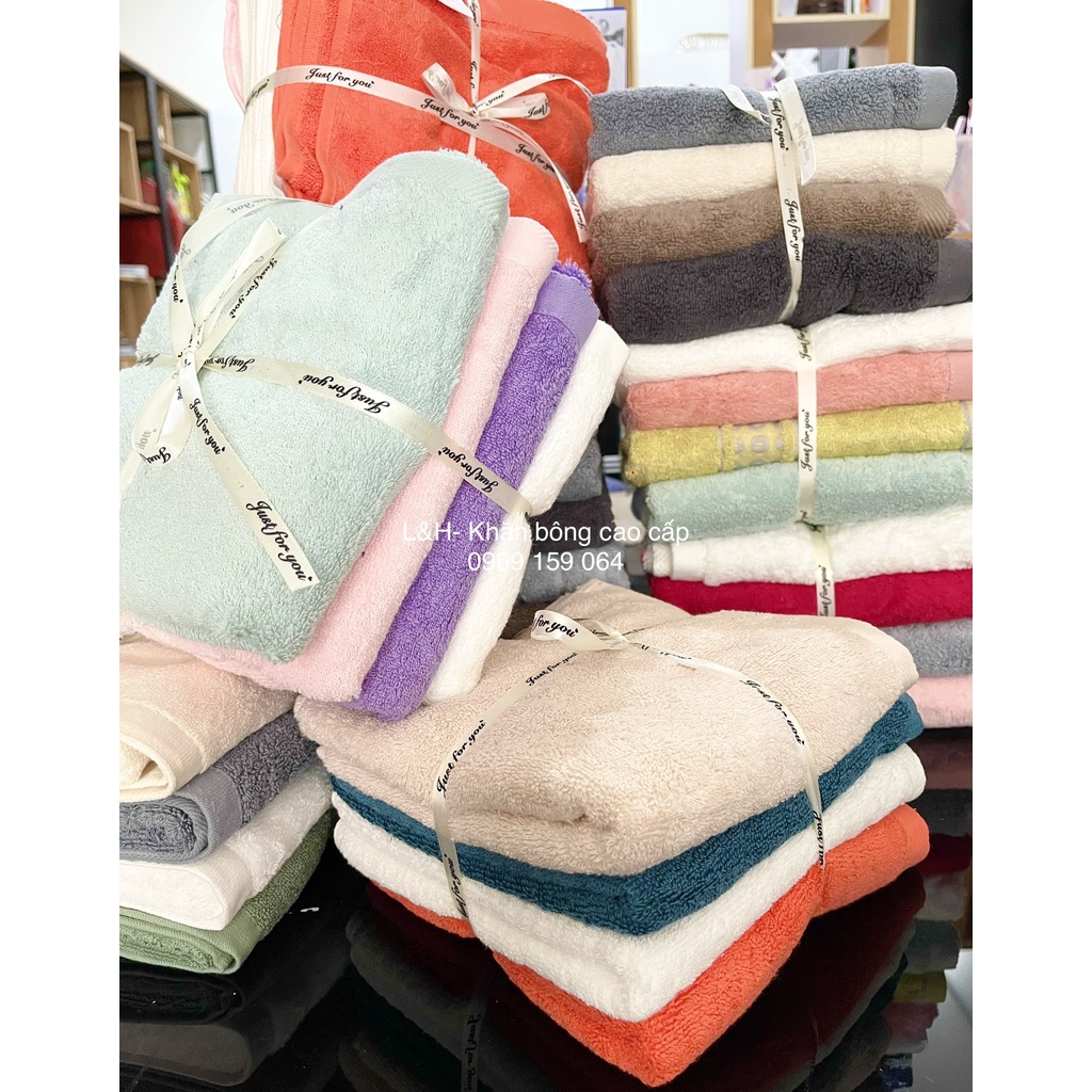 Sét 4 khăn tắm xuất dư, kt 40*80. Sợi cotton mềm mịn, thấm nước