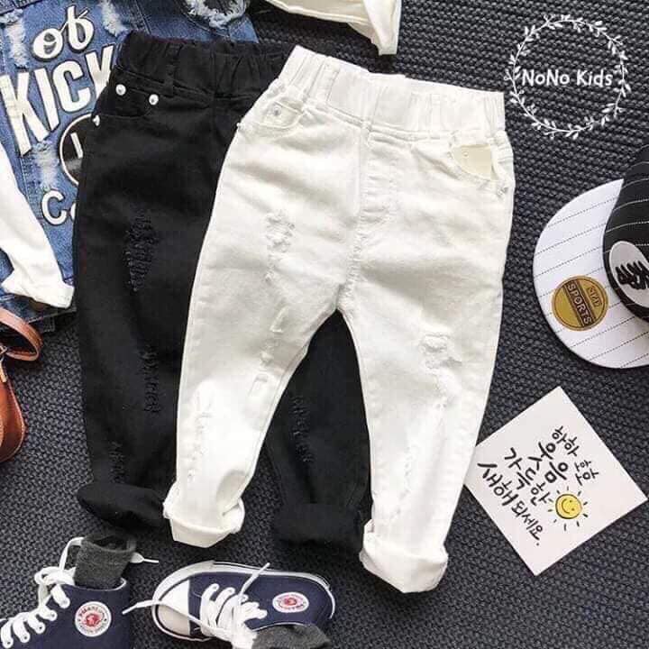 Quần kaki cao cấp cho bé 2 màu trắng và đen