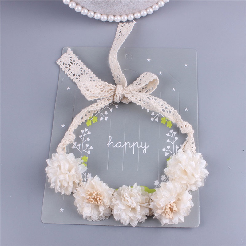 Cài Tóc Hoa Ren Phụ Kiện Chụp Ảnh Cưới Cho Bé