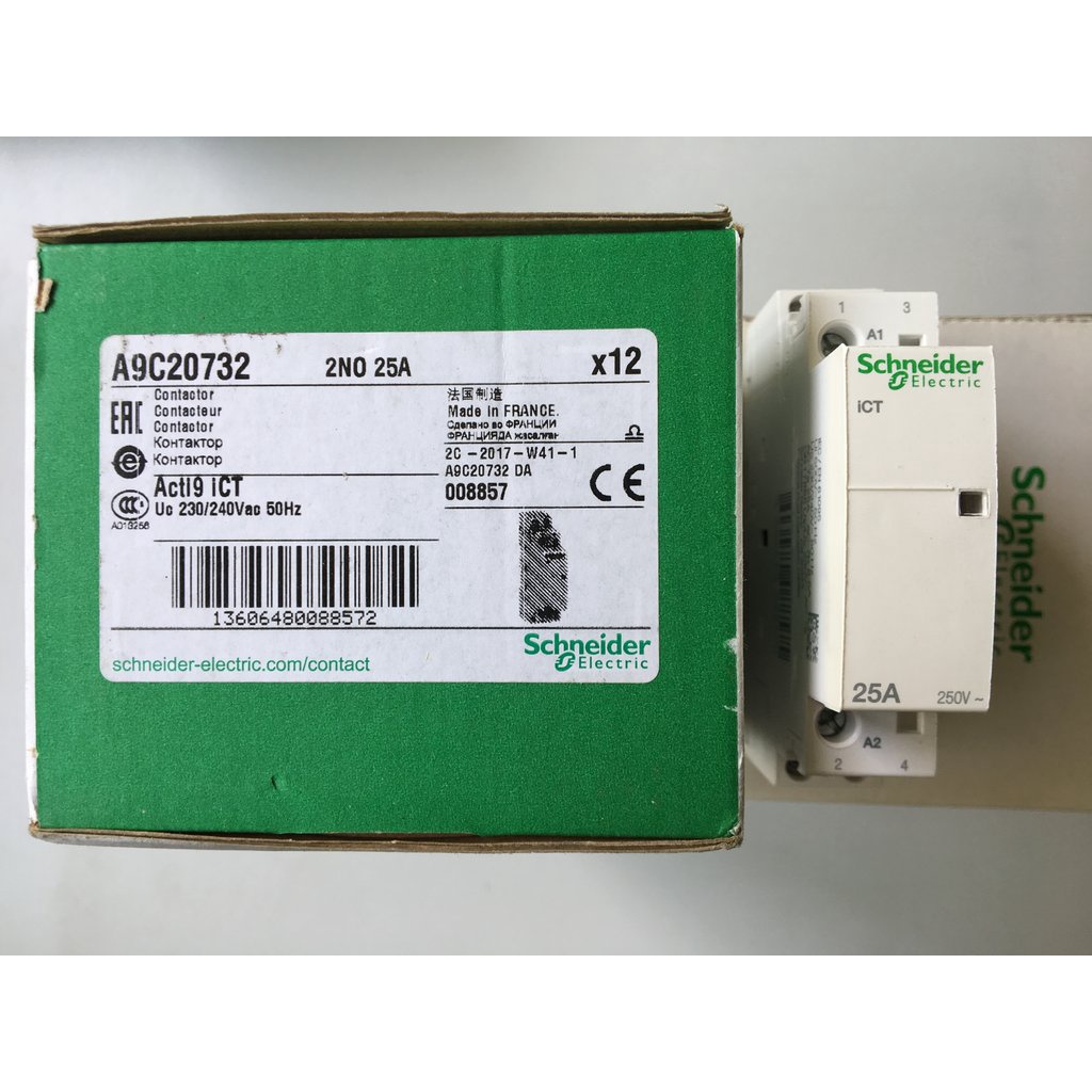 Khởi động từ Acti9 iCT 25A 230/240Vac - Schneider Electric