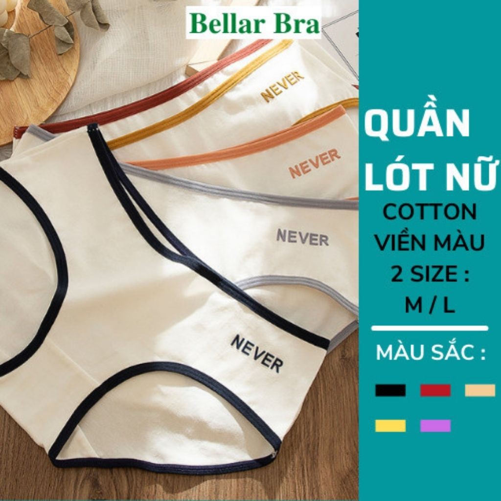 Quần lót nữ Cotton kháng khuẩn - Quần chip nữ cotton kháng khuẩn Nhật Bản Bellar L002