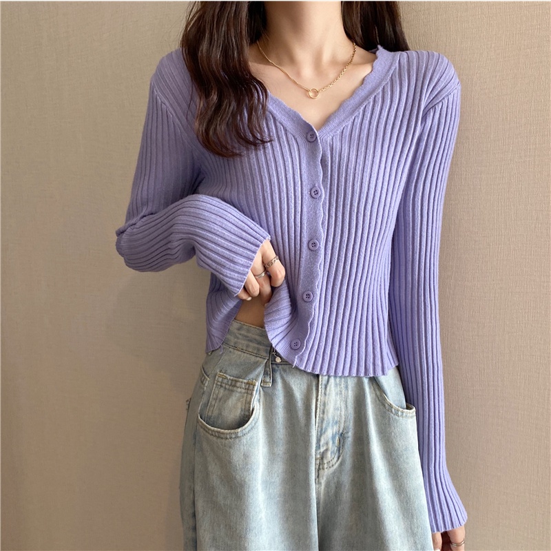 Áo Khoác Cardigan Dệt Kim Phong Cách Hàn Quốc Thời Trang Xuân Thu Cho Nữ