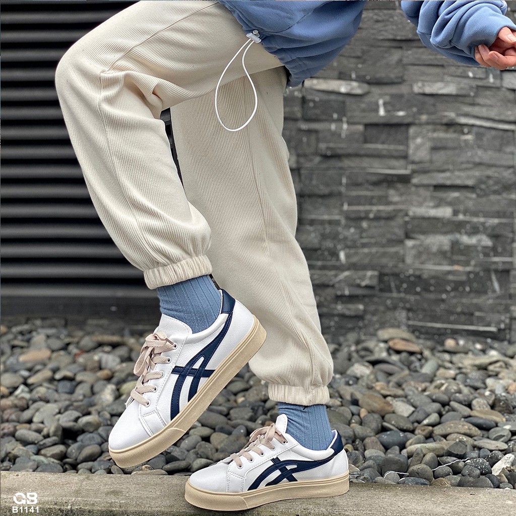 Giày bata nữ giayBOM CLASSICS thiết kế đơn giản đế cao 2 cm B1141 | BigBuy360 - bigbuy360.vn