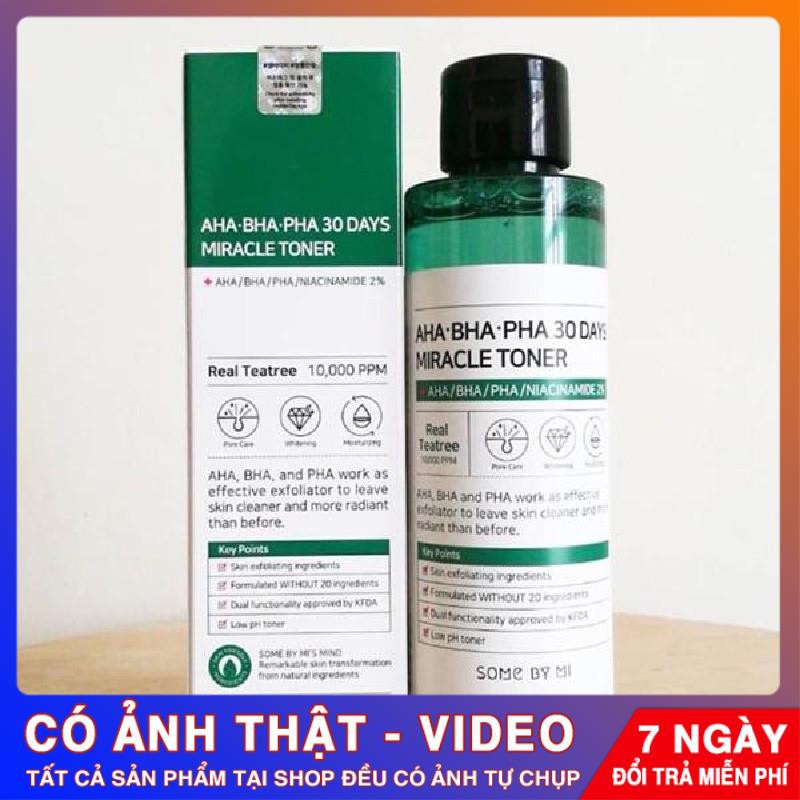 [CHÍNH HÃNG] Nước Hoa Hồng Giảm Mụn Some By Mi AHA-BHA-PHA 30 Days Miracle Toner Some By Me 150ml | BigBuy360 - bigbuy360.vn