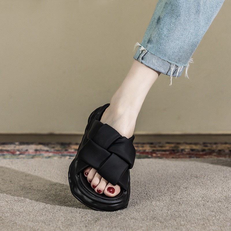 Dép Bánh Mì Nữ Quai Ngang Cao Cấp Quai Đan QC TRINH LÊ SHOP GIÀY DÉP