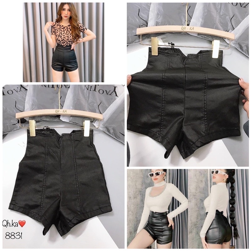 Tổng Hợp Các Mẫu Quần Xooc Da Co Dãn Hot Hit Tôn Mông Siêu Đẹp