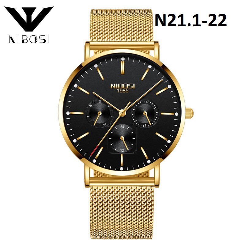 ĐỒNG HỒ NAM NIBOSI N21.1 DÂY PHÉP LƯỚI MẪU MỚI NHẤT
