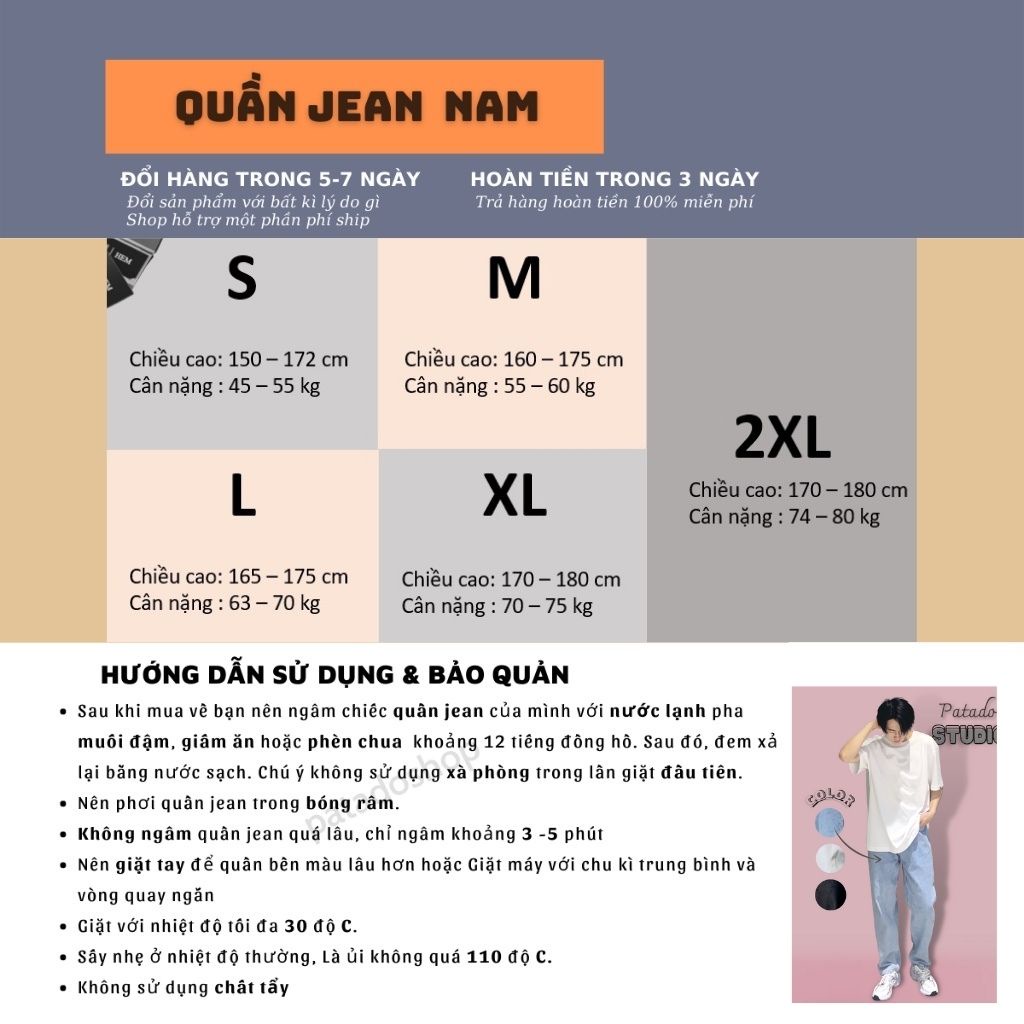 Quần jean nam Baggy phom suông, rộng TR01 hottrend hàn quốc 2022