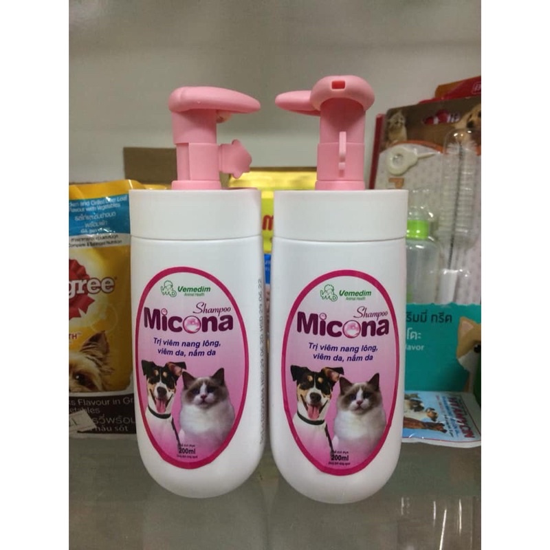 Sữa tắm cho chó mèo Micona Vemedim 200ml - Sữa tắm chó mèo trị nấm da, viêm da