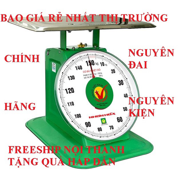 [CHÍNH HÃNG GIÁ SỐC] Cân đồng hồ lò xo Nhơn Hòa 150kg