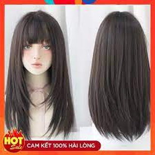 Tóc Giả Nữ Nguyên Đầu Dáng Layer Chất Liệu Tự Nhiên Mềm Mượt