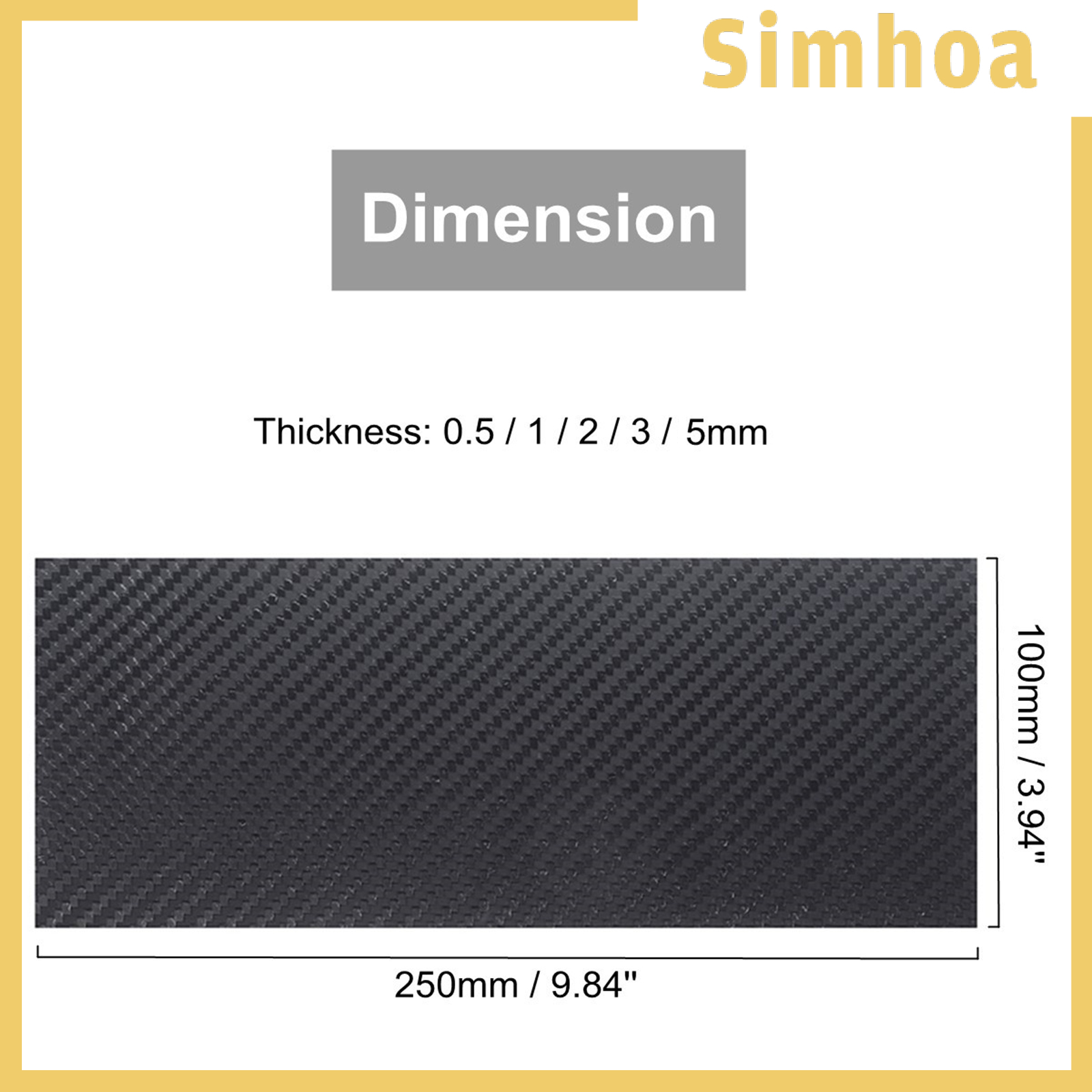 Tấm Sợi Carbon 250x100mm Cứng 3k Cho Máy Bay Điều Khiển Từ Xa