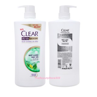 Dầu gội sạch gàu Clear mát lạnh bạc hà 900g