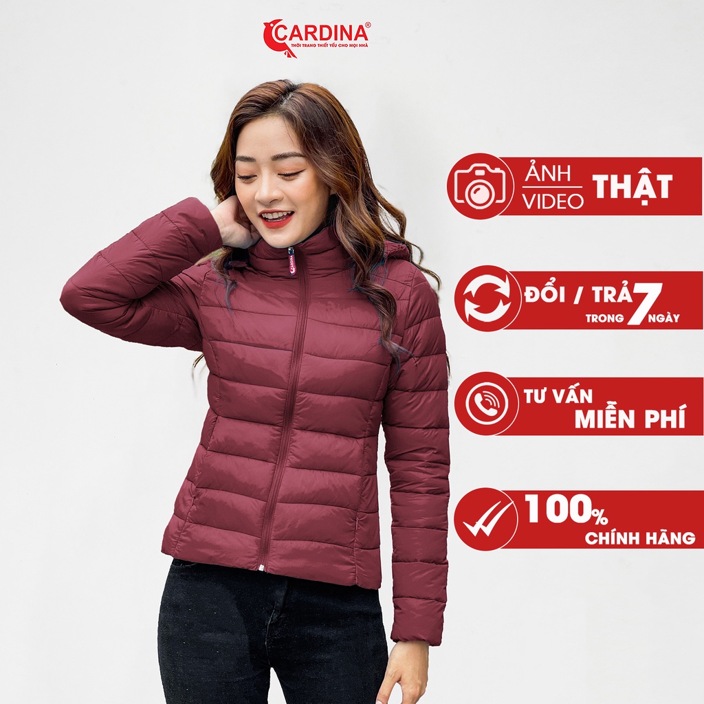 Áo phao nữ CARDINA chất gió trơn trần bông Nhật cao cấp xua tan mùa đông giá lạnh 1PF03. | BigBuy360 - bigbuy360.vn