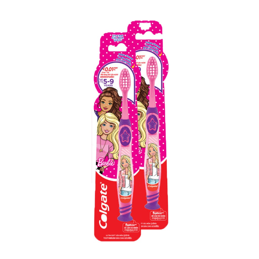 Bàn chải em bé Colgate Barbie siêu mềm từ 5-9 tuổi ( giao màu ngẫu nhiên )