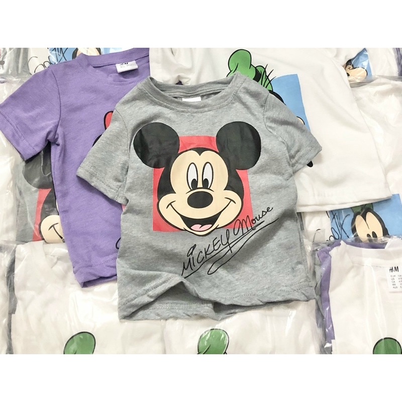 Set 3 áo cộc tay Mic.key cho bé gái 3 màu size từ 10-22 cân