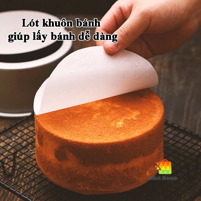 (Bán Buôn Sỉ) Giấy nến giấy nướng 100 tấm chống dính thấm dầu hiệu quả dùng lót khuôn khay bánh, lót nướng bếp chiên