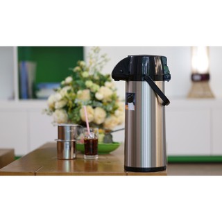 [HÀ NỘI - NHẬN HÀNG NGAY] Phích Nước Rạng Đông 1 Lít, 2 Lít, 2,5 Lít Inox, Rót Nước Dạng Cần Bơm, Đế Xoay 360 Độ
