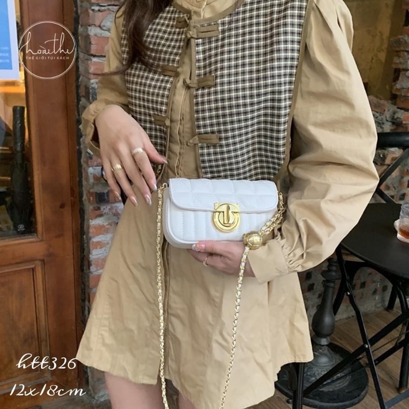 Túi đeo chéo da trần dây chuông siêu đẹp