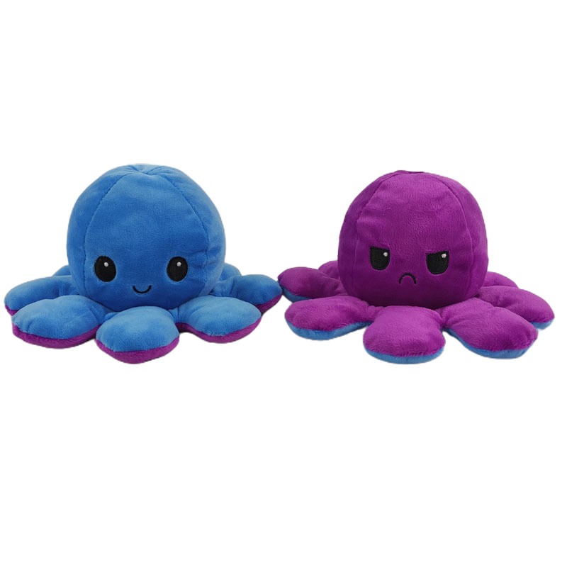 Bạch tuộc nhồi bông cảm xúc - Reversible Octopus/Bạch Tuộc Đồ Chơi Nhồi Bông lele3c