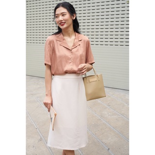 ÁO SƠ MI LỤA CỔ GIẢ VEST CAO CẤP