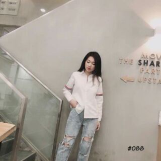 Áo sơ mi quốc dân ( sọc tay)