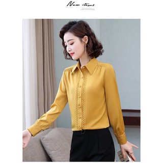 Áo sơ mi phối ren Winny