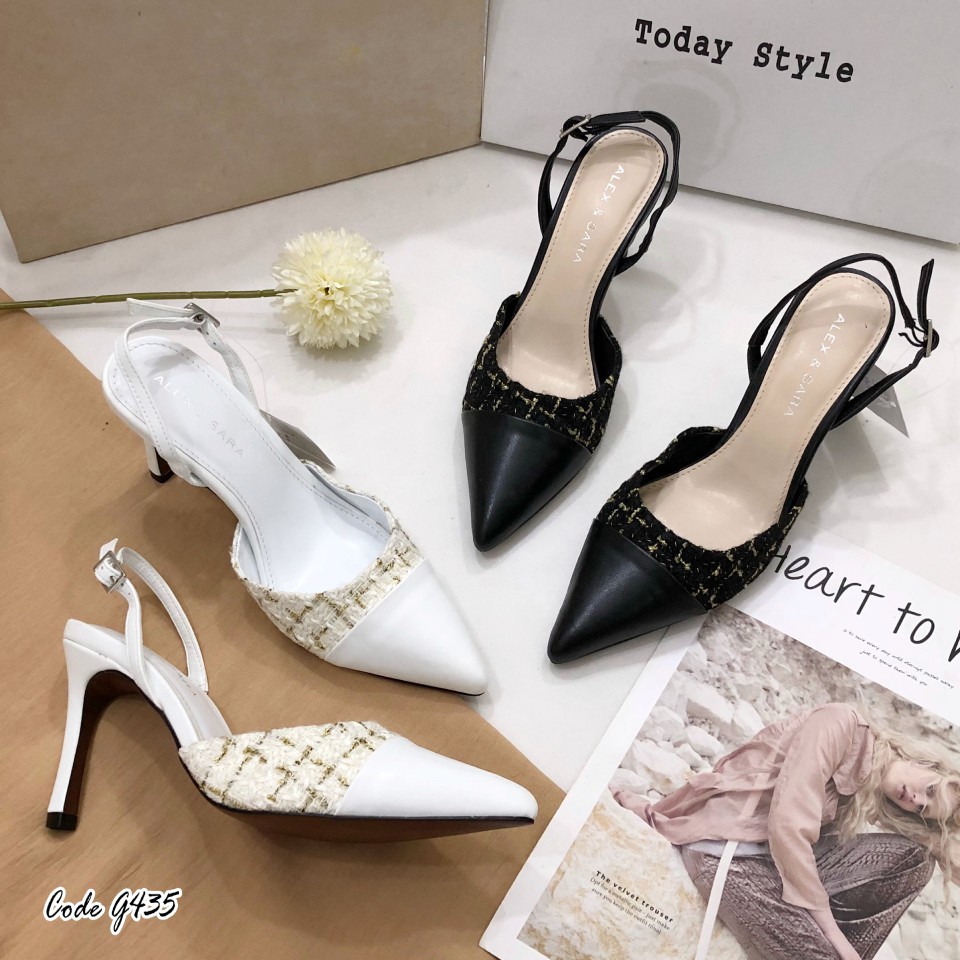 Sandal cao gót 8p bít mũi Today Style da mềm G435