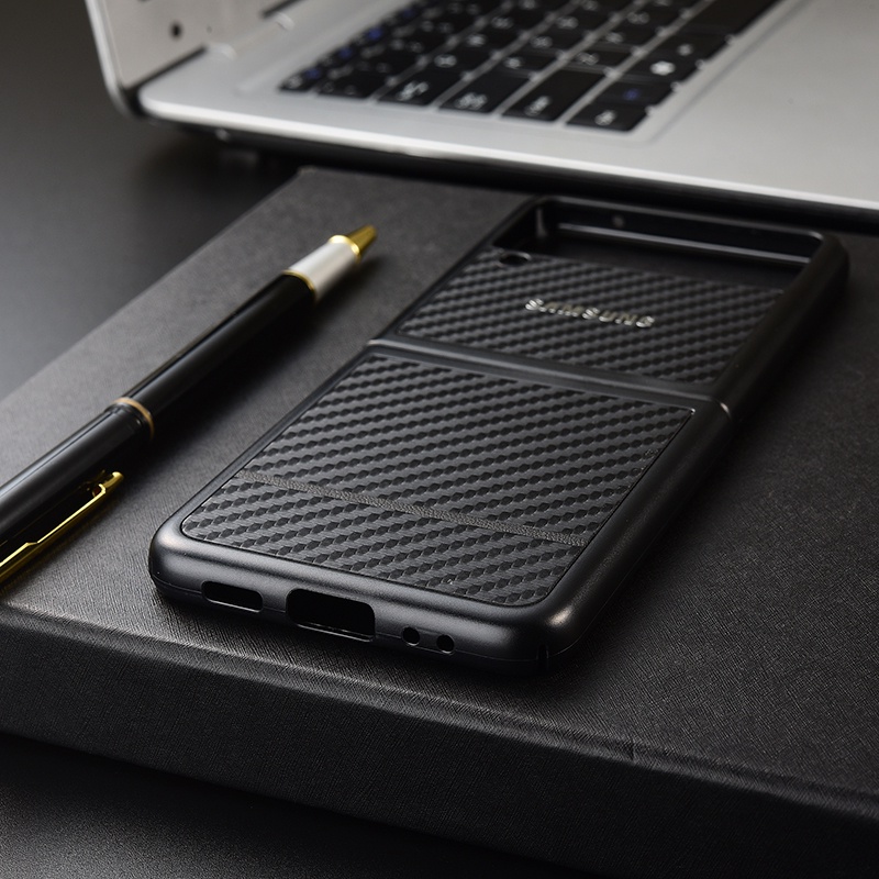 Ốp Điện Thoại Sợi Carbon Bảo Vệ Toàn Diện Cho Samsung Galaxy Z Fold 1 2 3 5G Z Flip 3 5G