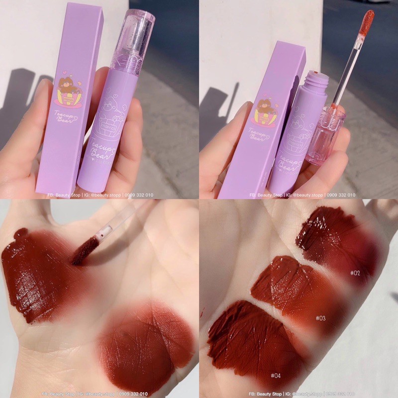 Son kem MAFFICK Teacup Bear Gấu Tím