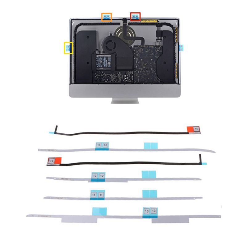 Keo Dán Màn Hình LCD Họa Tiết Kẻ Sọc Thay Thế Chuyên Dụng Cho iMac 27 &quot;A1419