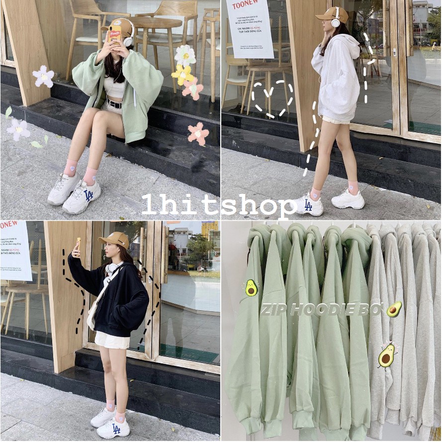 Áo KHOÁC Hoodie LỬNG CUTE Nữ Ulzzang Unisex 1hitshop | BigBuy360 - bigbuy360.vn
