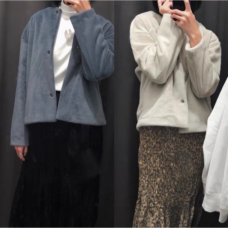 Áo khoác lông mịn Uniqlo còn size L màu như ảnh | BigBuy360 - bigbuy360.vn