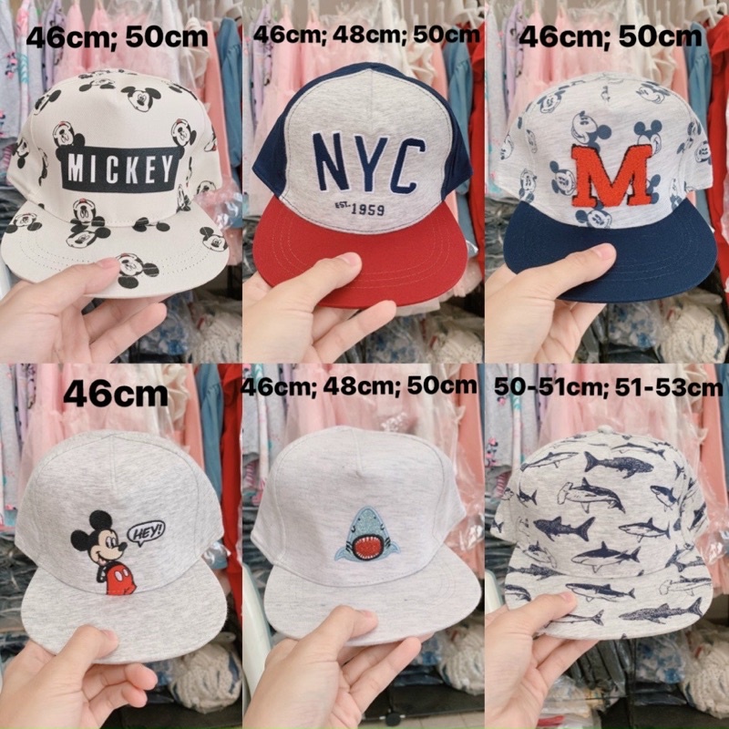 MŨ HM BÉ TRAI NHIỀU MẪU